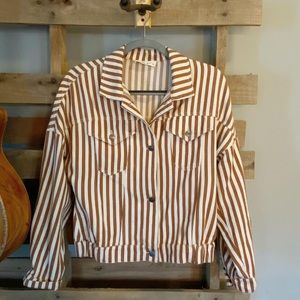 🤎Molly Green brown & off-white jacket